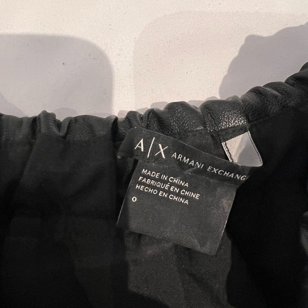 Armani faux leather mini skirt